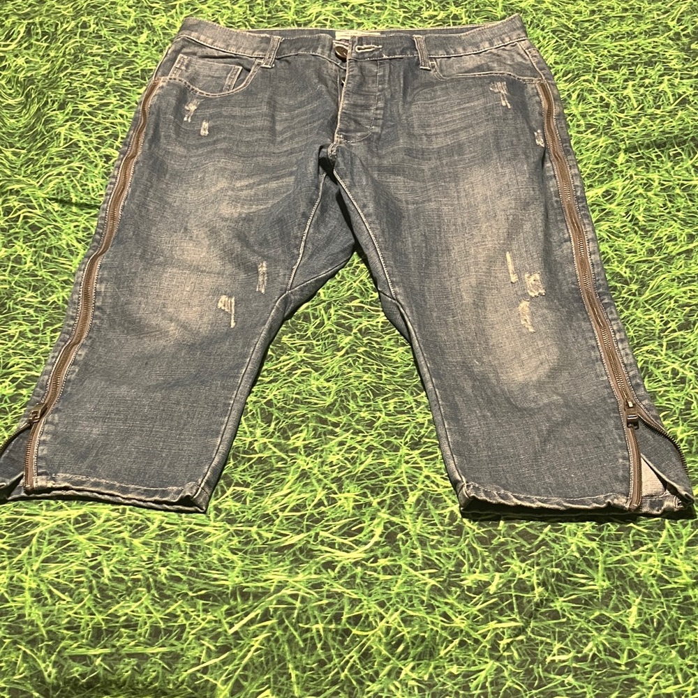 One Teaspoon Destroyed Kingpins w/ Full Length Side Zipper